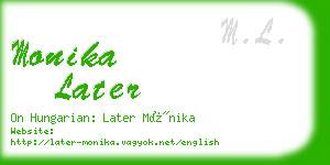monika later business card